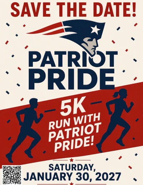 Patriot Pride 5k - SAVE THE DATE! - Registration Prices INCREASE Thursday, 10/1