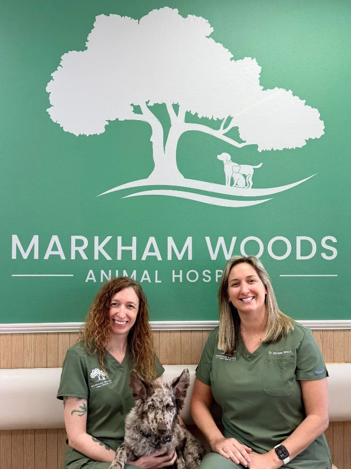 Dr. Nichole Crainick and Dr. Marianne Janosco at Markham Woods Animal Hospital